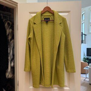 Rachel  Zoe Coat Jacket- Lime Colored Boiled Wool XS